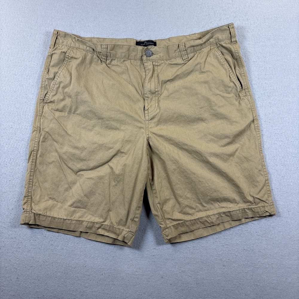 MEN'S‎ SIZE 38 MARC ANTHONY TAN KHAKI SLIM FIT FLAT FRONT CHINO SHORTS 4 POCKETS